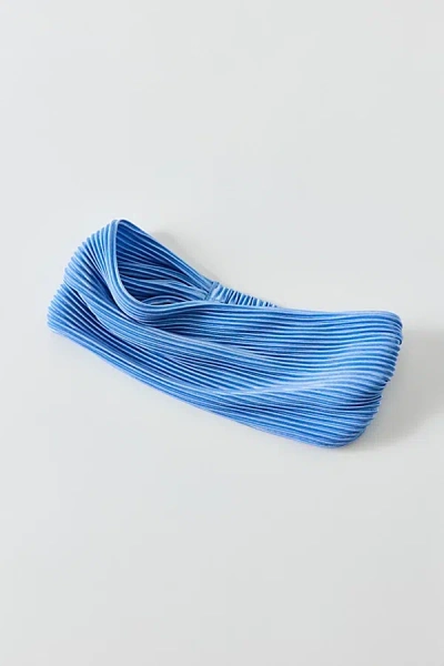 Urban Outfitters Plisse Soft Headwrap Headband In Blue, Women's At