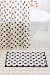 Urban Outfitters Polka Dot Plush Printed Bath Mat In Black/white At  In Multi