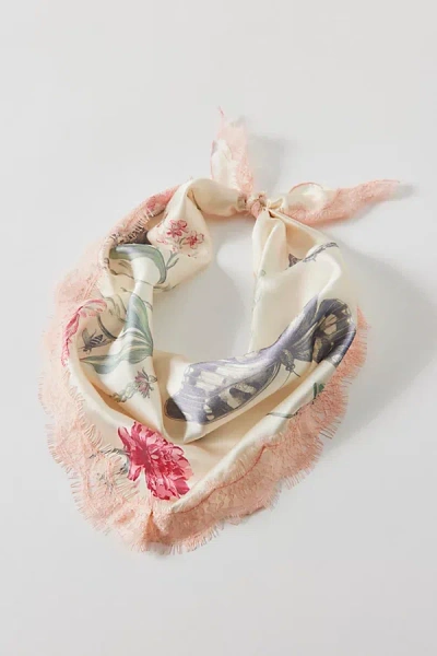 Urban Outfitters Polka Dot Satin Headscarf In Sulking Room Pink, Women's At  In Multi