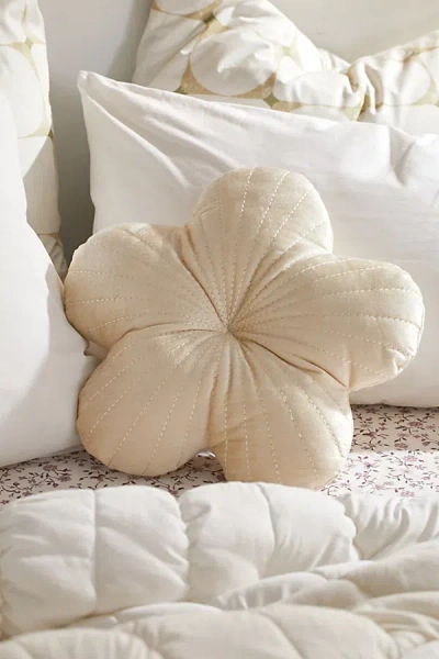 Urban Outfitters Polly Flower Throw Pillow In Cream At  In White
