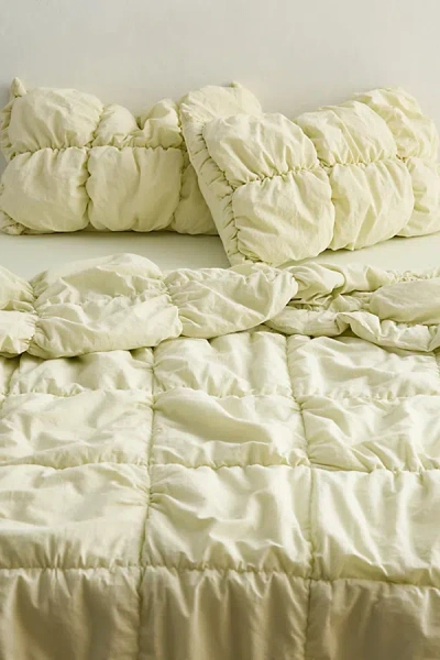 Urban Outfitters Poppy Puff Fluffy Comforter In Green Essence At