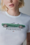 Urban Outfitters Portofino Italia Graphic Baby Tee In White, Women's At