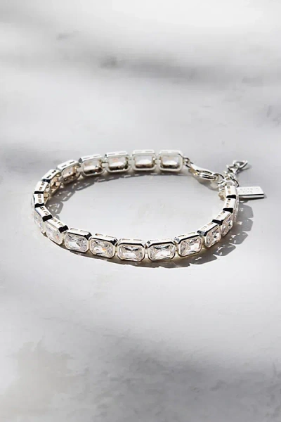 Urban Outfitters Prescott Rhinestone Tennis Bracelet In Silver, Women's At  In Metallic