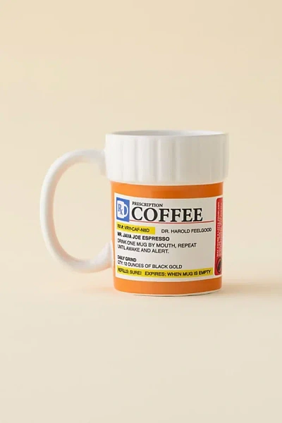 Urban Outfitters Prescription Bottle Ceramic Mug In Orange At  In Multi