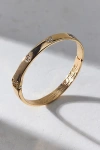 Urban Outfitters Pricilla Rhinestone Heart Bangle Bracelet In Gold, Women's At