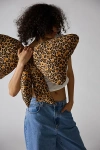 Urban Outfitters Printed Bow Throw Pillow In Leopard At  In Animal Print