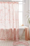 Urban Outfitters Printed Bows Shower Curtain In Ballet Slipper Pink At  In Multi