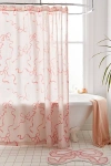 Urban Outfitters Printed Bows Shower Curtain In Ballet Slipper Pink At  In Ballet Slipper Pink