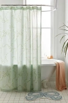Urban Outfitters Printed Bows Shower Curtain In Sage At