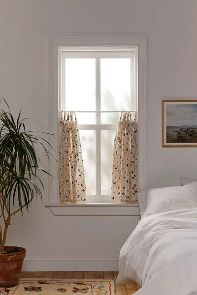 Urban Outfitters Printed Café Curtain - Set Of 2 In Strawberries At