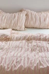 Urban Outfitters Printed Cinched Core Duvet Cover In Pink Awning Stripe At
