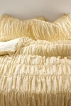 Urban Outfitters Printed Cinched Core Duvet Cover In Yellow Gingham At  In Gold