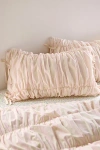 Urban Outfitters Printed Cinched Core Sham Set In Pink Awning Stripe At
