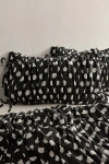 Urban Outfitters Printed Cinched Core Sham Set In Polka Dot At  In Black