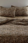 Urban Outfitters Printed Flannel Duvet Set In Leopard At  In Brown