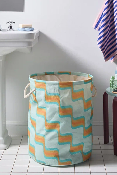 Urban Outfitters Printed Laundry Bag In Mint Swirl At  In Blue