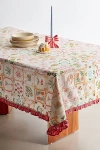 Urban Outfitters Printed Pattern Ruffle Edge Tablecloth In Mariana Tiles At  In Multi