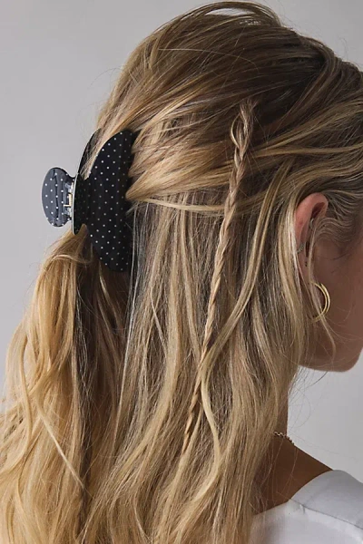Urban Outfitters Printed Polka Dot Claw Clip In Black, Women's At
