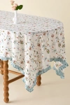 Urban Outfitters Printed Ruffle Edge Tablecloth In Mariya At  In White