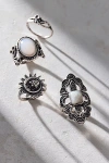 Urban Outfitters Protector Boho Ring Set In Silver, Women's At  In Silver