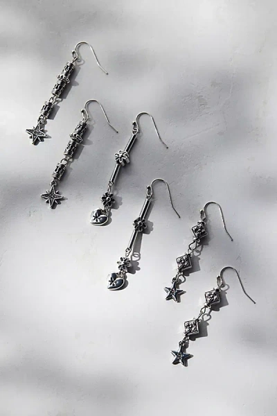 Urban Outfitters Protector Charm Dangle Earring Set In Silver, Women's At  In Metallic