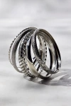 Urban Outfitters Protector Etched Bangle Bracelet Set In Silver, Women's At  In Gray