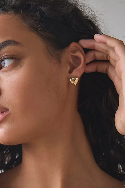 Urban Outfitters Puffy Heart Earring In Gold, Women's At