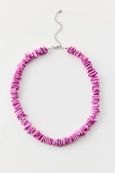 Urban Outfitters Puka Shell Necklace In Berry, Women's At  In Pink
