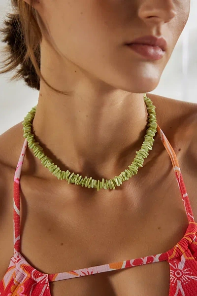 Urban Outfitters Puka Shell Necklace In Light Green, Women's At