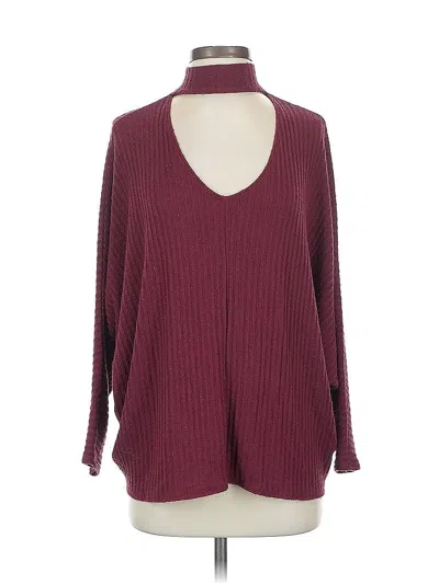 Pre-owned Urban Outfitters Pullover Sweater In Burgundy