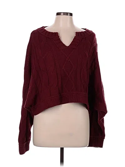 Pre-owned Urban Outfitters Pullover Sweater In Burgundy