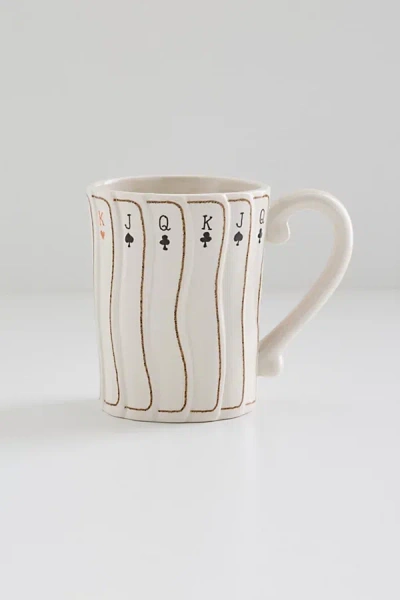 Urban Outfitters Queen Of Hearts Ceramic Mug In White At  In Neutral