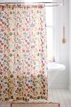 Urban Outfitters Quinn Modern Collage Patterned Shower Curtain In Button Collection At