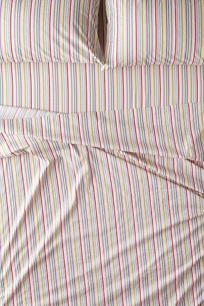 Urban Outfitters Rainbow Stripe Sheet Set In Assorted At  In Multi