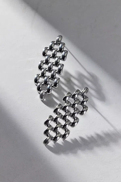 Urban Outfitters Ravenna Flat Link Post Earring In Silver, Women's At
