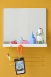 Urban Outfitters Rayna Magnetic Storage Rack Mirror In White At