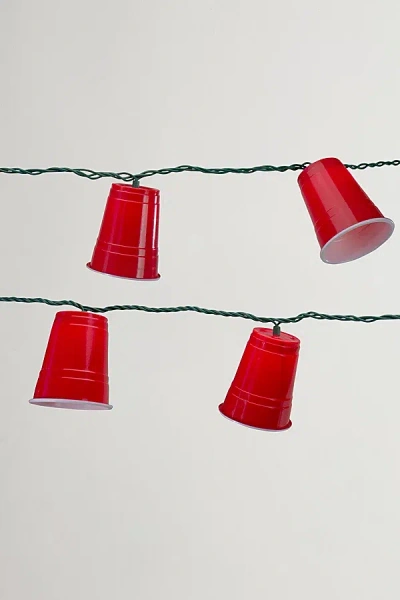 Urban Outfitters Red Party Cup 6ft String Lights In Red At