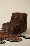 Urban Outfitters Reema Patterned Velvet Bean Bag Lounge Chair In Leopard At