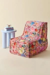 Urban Outfitters Reema Patterned Velvet Lounge Chair In Exploded Floral At  In Multi