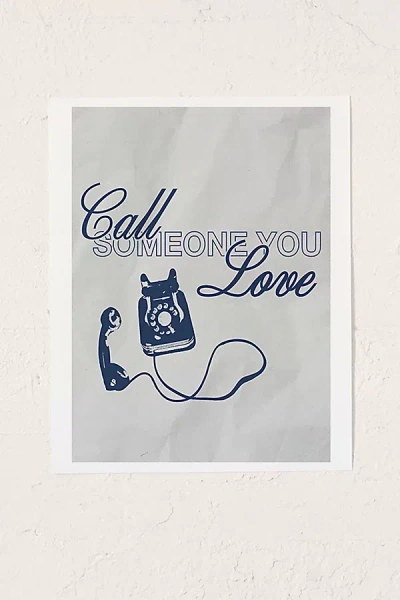 Urban Outfitters Refined Collective Call Someone You Love Art Print At