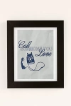 Urban Outfitters Refined Collective Call Someone You Love Art Print In Black Matte Frame At