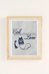 Urban Outfitters Refined Collective Call Someone You Love Art Print In Natural Wood Frame At