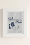 Urban Outfitters Refined Collective Call Someone You Love Art Print In White Matte Frame At
