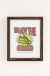 Urban Outfitters Refined Collective Enjoy The Journey Art Print In Walnut Wood Frame At