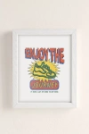 Urban Outfitters Refined Collective Enjoy The Journey Art Print In White Wood Frame At
