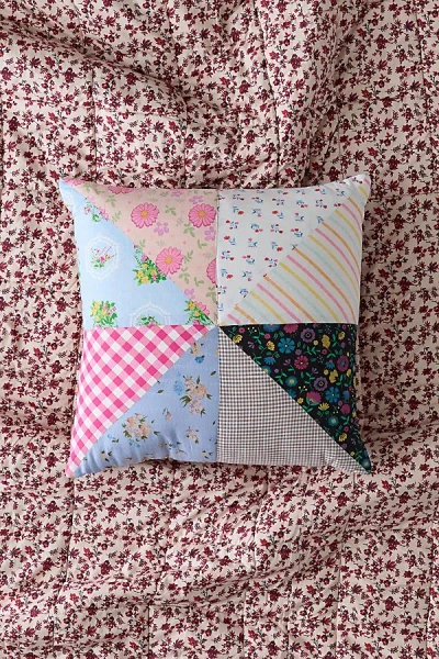 Urban Outfitters Remade By Uo Remnants Pinwheel Quilted Throw Pillow At  In Multi