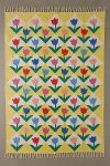 Urban Outfitters Renee Tulip Printed Rug In Yellow At