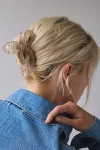 Urban Outfitters Resin Draped Bow Claw Clip In Creme/brown Polka Dot, Women's At