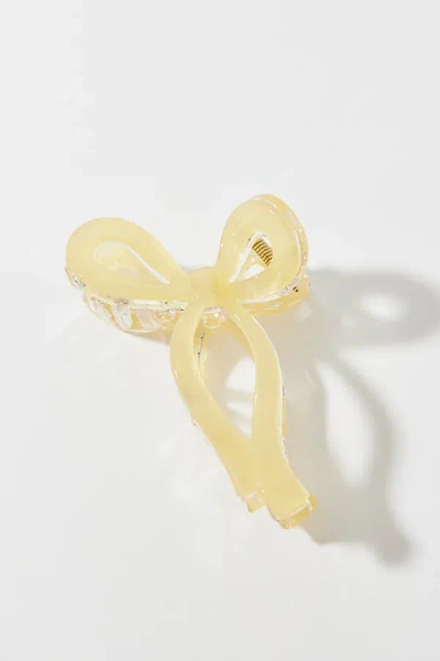 Urban Outfitters Resin Draped Bow Claw Clip In Light Yellow, Women's At  In Gold