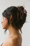 Urban Outfitters Resin Draped Bow Claw Clip In Pom Polka Dot, Women's At